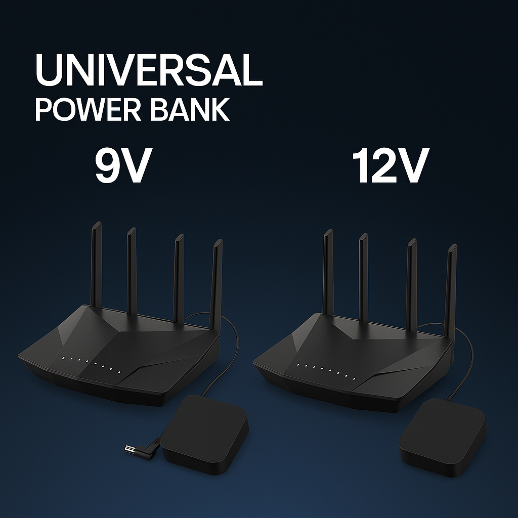 Wifi Router Power Bank 20000 mAH – Reliable Backup Power for Seamless Internet Connectivity | Best Quality Power Bank For Wifi Router - Without Adapter ( Random Color ) - 09 Volt