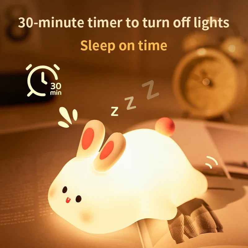 Cute Rabbit Silicon Night Light