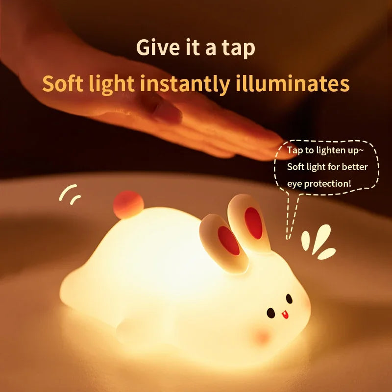 Cute Rabbit Silicon Night Light