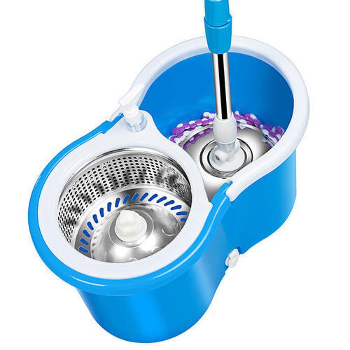 360° Spin Mop with Stainless Steel Bucket – Magic Floor Cleaner