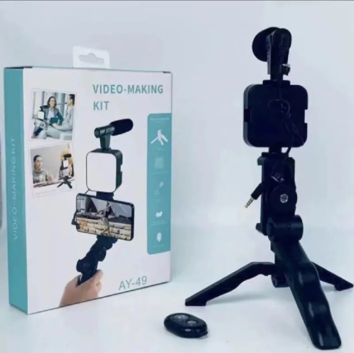AY-49 Video Making Kit - Full Setup with Box and Bluetooth Remote