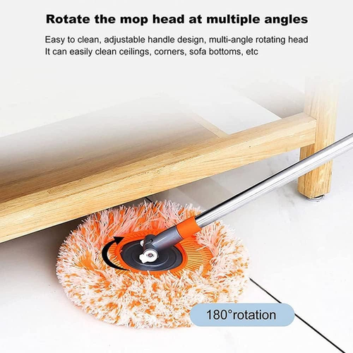 180 Degree Rotating Mop Head - Cleans Under Furniture