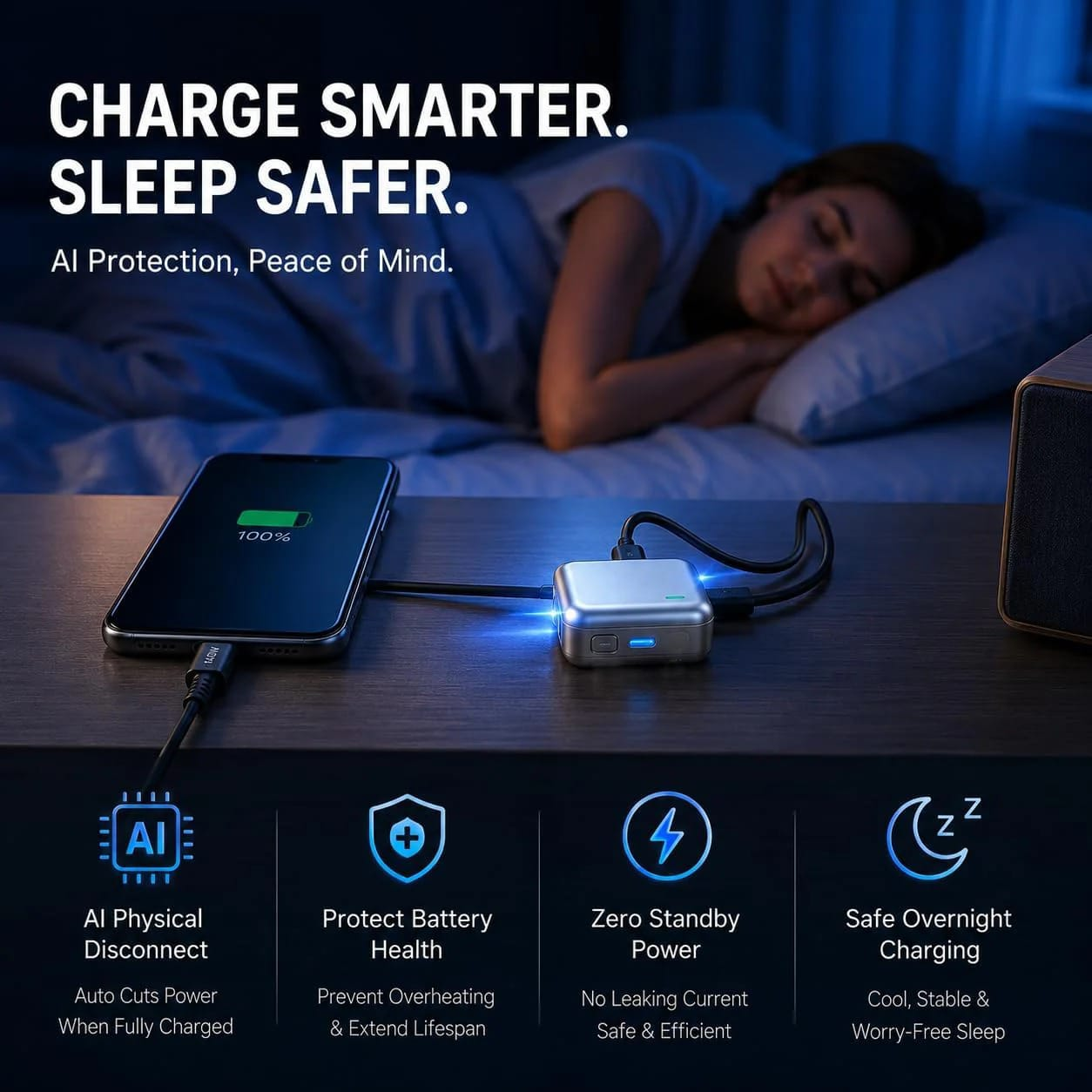Charge Smarter Sleep Safer - AI Protection